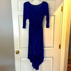 Blue high-low dress